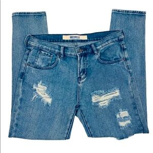 Brandy Melville | Distressed High Rise Skinny Jeans EUC 27